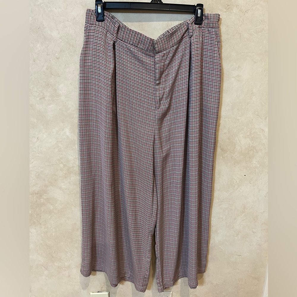 Tronjori women’s plus Checkered Pants 2x wide leg grunge funk goth